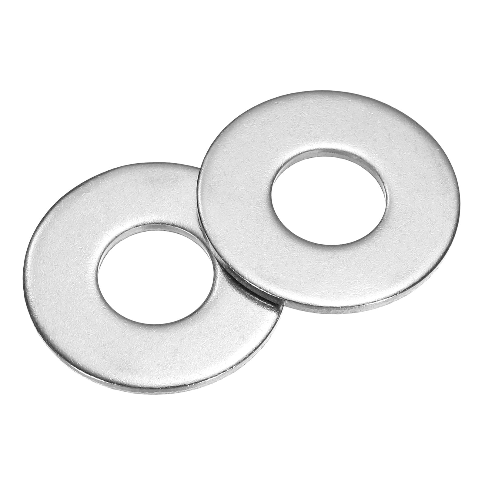 sourcing map 50Pcs M10 Fender Washers, 304 Stainless Steel Flat Washer 25mm OD, 1.5mm Thickness, Metal Gasket for Screws and Bolts, White Wash