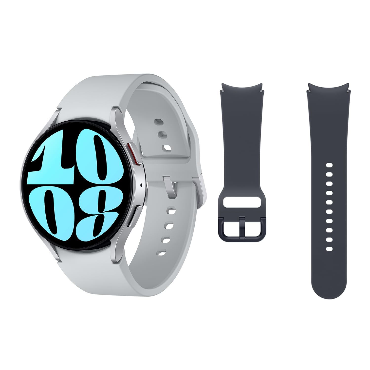 Samsung Galaxy Watch6 4G LTE, 44 mm + Correa de recambio - Smartwatch, Control de Salud, Seguimiento Deportivo, Plata (Versión Española)
