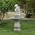 LuxenHome 34 Inch Outdoor Water Fountain, Resin Cherub Angel Water Fountains Indoor and Outdoor, Angels and Bird Garden Water Fountain, Decorative Waterfall for Backyard