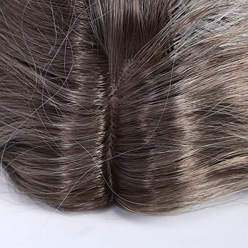 Perucas prateadas de cabelo ondulado, perucas femininas longas para estudantes em cabeleireiros, bon