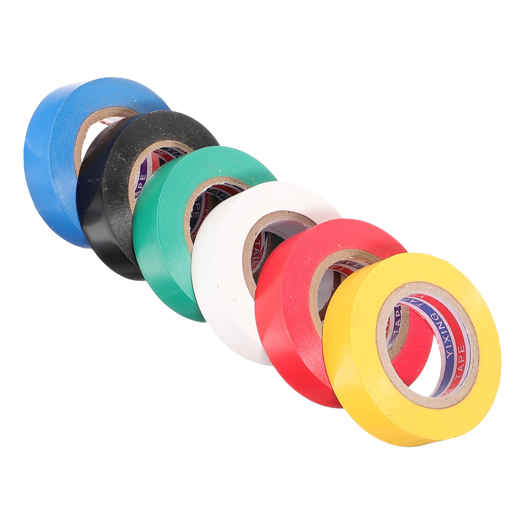 BUGUUYO 6Rolls Tape Electrical Tape for Bundling Insulation Multi Colored Colors for Home Office Industrial Use