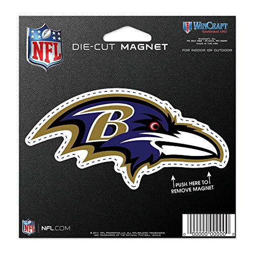 Wincraft NFL Baltimore Ravens Die Cut Magnet, 4.5" x 6"