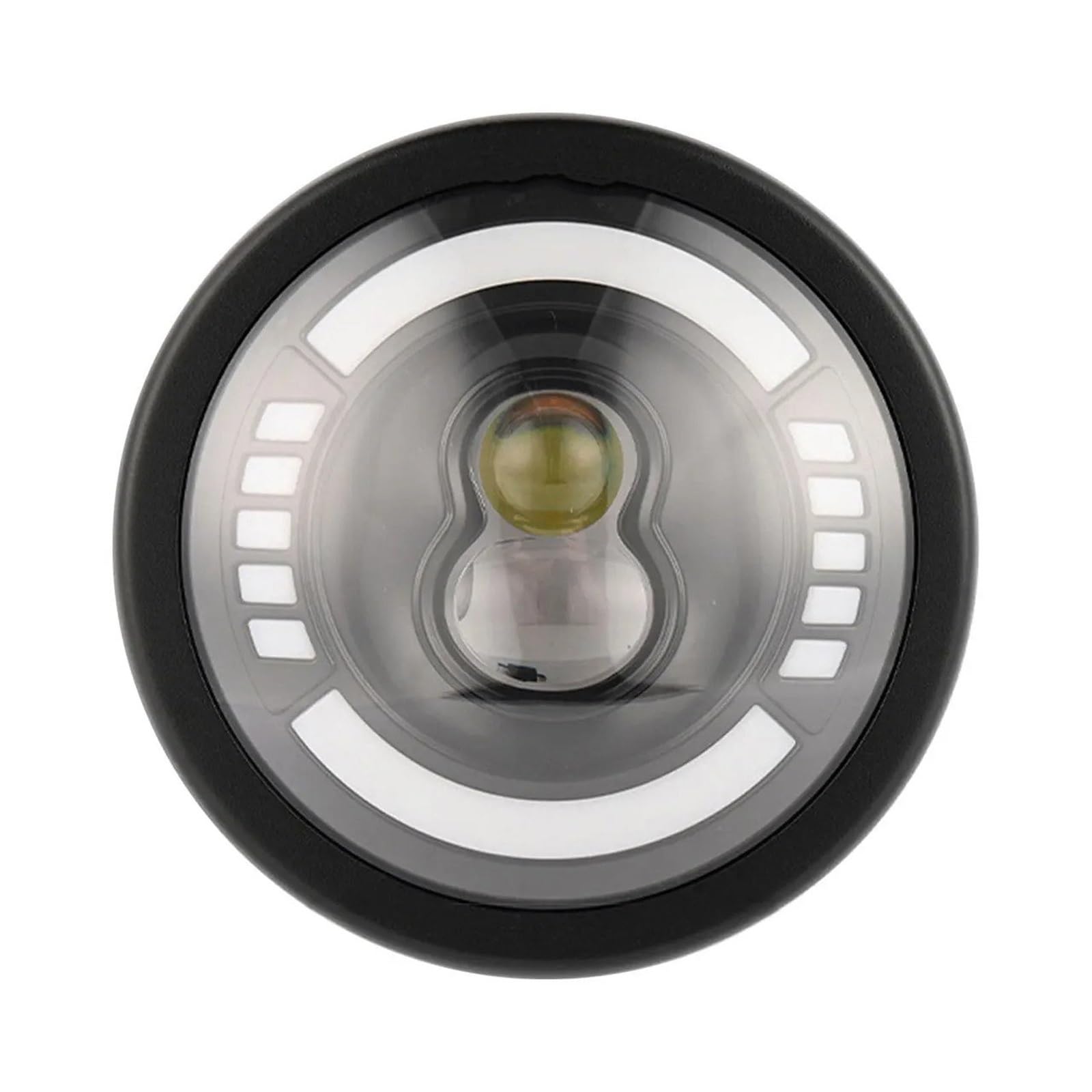 Ensemble Phare Moto Pour Phare Universel De Moto Voiture 7 Pouces Led DRL H4(Style B)