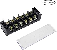 Vista 2 de uxcell 6 filas dobles 600V 60A Bloque de barrera de alambre Tira de terminales TBC-6006