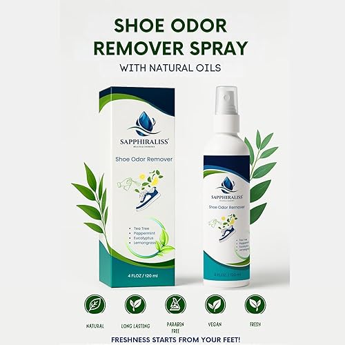 Miniatura 2 de Sapphiraliss Ambientador natural en aerosol  4 oz (4.1 fl oz) a base de agua con eucalipto, menta, árbol de té y hierba de limón, neutralizador de