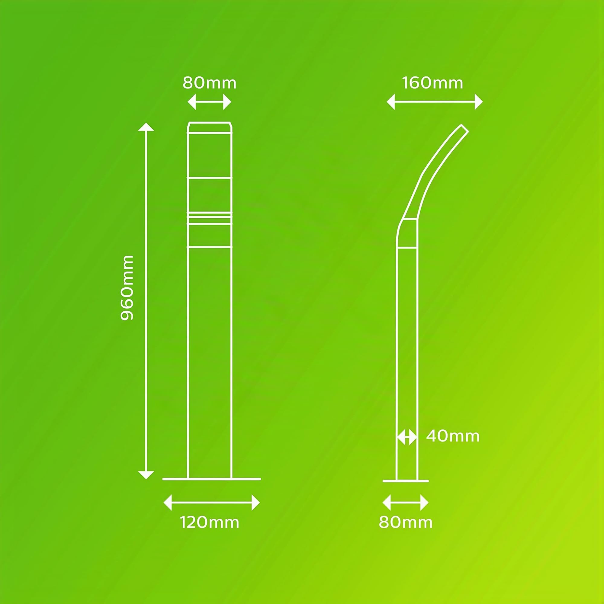 Philips LED Lighting Paletto con LED integrato Splay, per Esterni, IP44, 4000K, Antracite