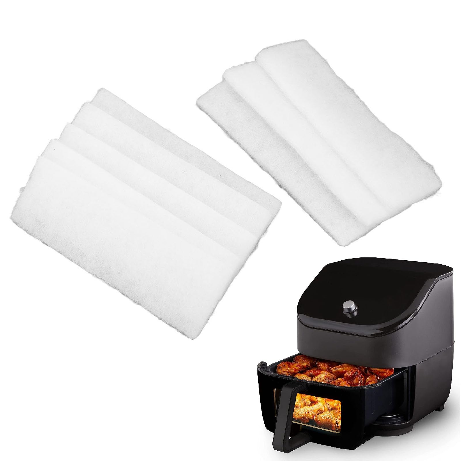 8 Pcs Air Fryer Replacement Filters for 6QT Instant Vortexs Plus Air Fryer with ClearCook and OdorErase, Air Fryer Accessories Replacement Odor Erase Air Filters for Instant Air