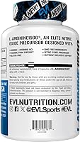 Vista 4 de Evlution Nutrition Suplemento de óxido nítrico de L-Arginina - Suplemento de óxido nítrico de alta potencia con 1500 mg de L arginina HCL