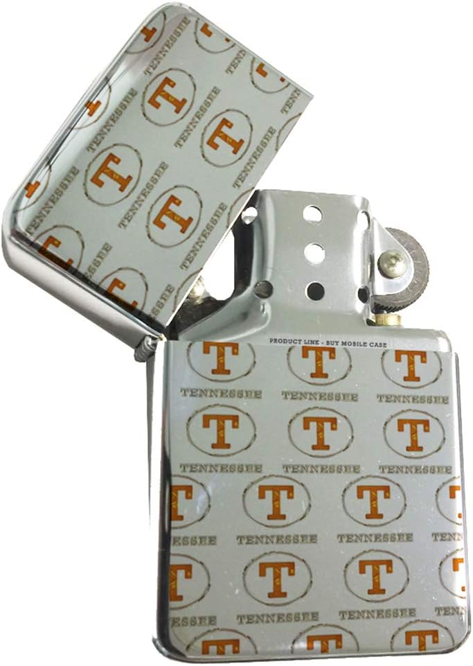 Tennessee Tennessee - Silver Lighter Windproof Flip-Top Refillable with tin Gift Box