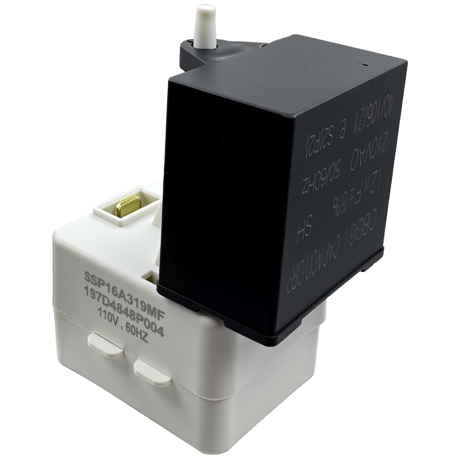 WR09X10107 WR55X24064 Refrigerator Compressor Start Relay and Overload Capacitor Kit Suitable for GE, Hotpoint, Americana