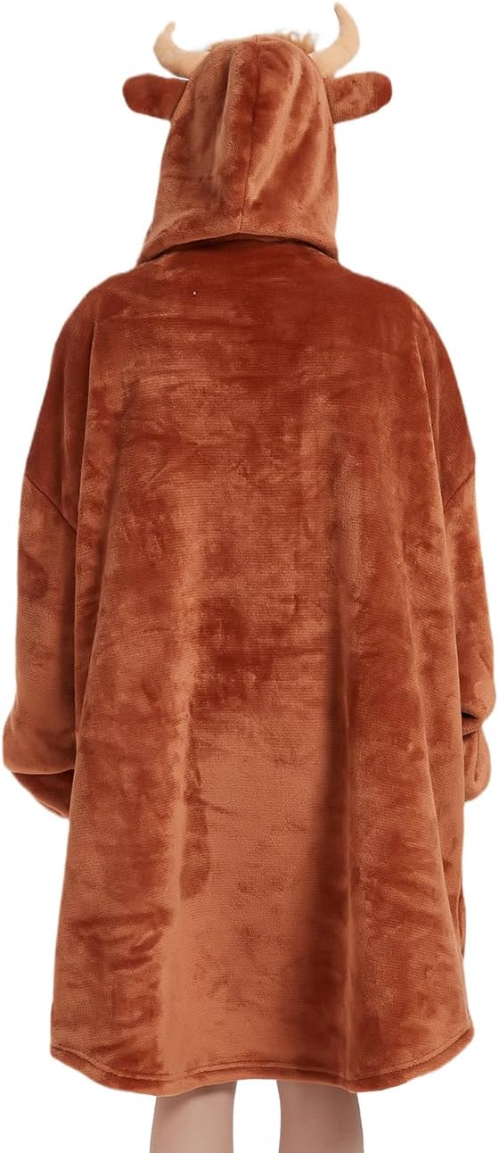 NAFLEAP Blanket Hoodie Women Girls Wearable Blanket Adult Oversized Fleece Sherpa Christmas Sweatshirt Gift for Women Kids - Image 5