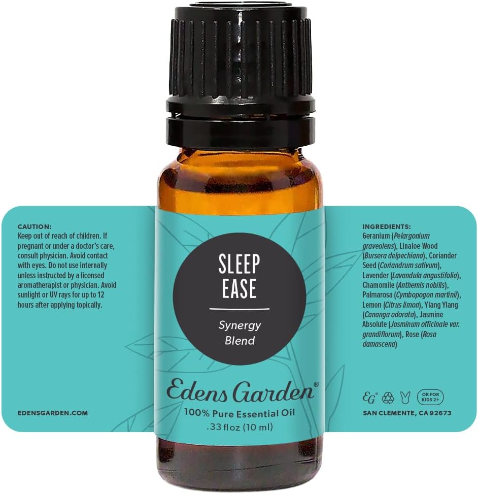 Edens Garden Sleep Ease Essential Oil Blend- 100% Pure Premium Grade, Undiluted, Natural, Therapeutic, Aromatherapy, The Best for Diffusing, Candle, Humidifiers, Kid Safe 10 ml (.33 fl oz)