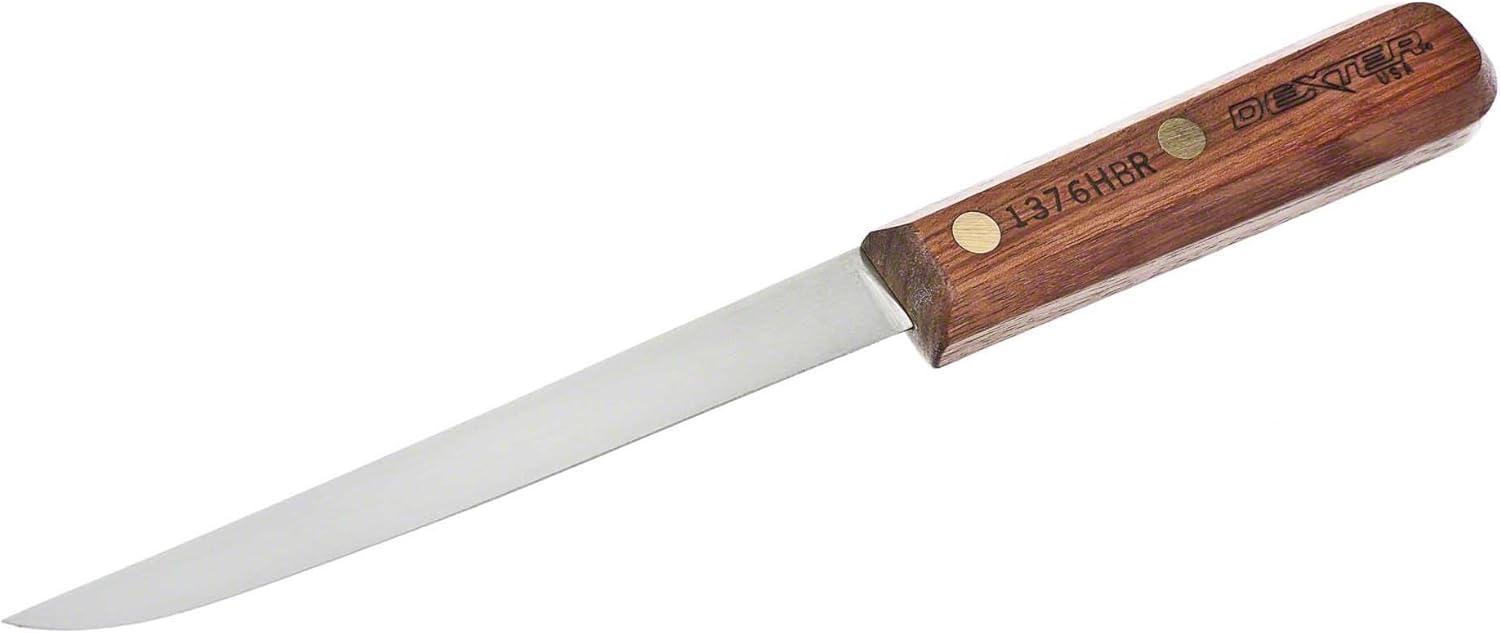 Dexter-Russell 6" Boning Knife | 1376HBR | High-Carbon Steel Blade with Rosewood Handle | Sharp, Flexible Blade for Meat, Fish & Poultry Deboning | Durable & Professional Kitchen Knife