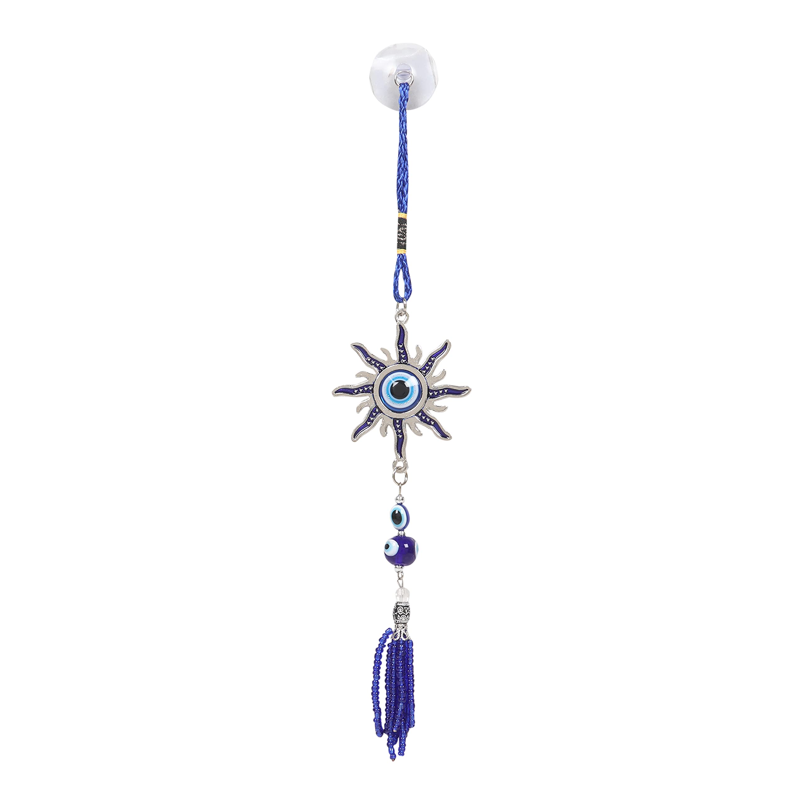 LINENSUTRA Evil Eye Hanging For Good Luck Prosperity Zodiac Success Health Wealth Office Home Decor & Car (Sun -Metal & Glass), Blue (B09P5HGF3W) Amazon Price History, Amazon Price Tracker