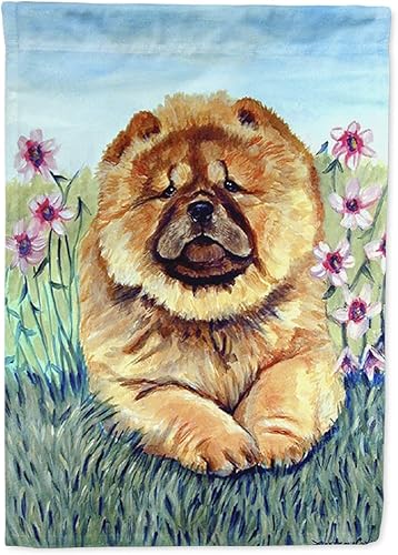Miniatura 8 de Caroline's Treasures 7020GF Chow Chow - Bandera de jardín decorativa para patio exterior, obras de arte de patio, macizos de flores, tamaño de