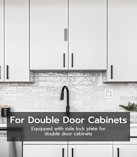 Vista 24 de eLinkSmart - Cerradura de gabinete oculta para cajón con tarjeta RFID NFC para niños, puerta de armario de seguridad, cocina, despensa, muebles