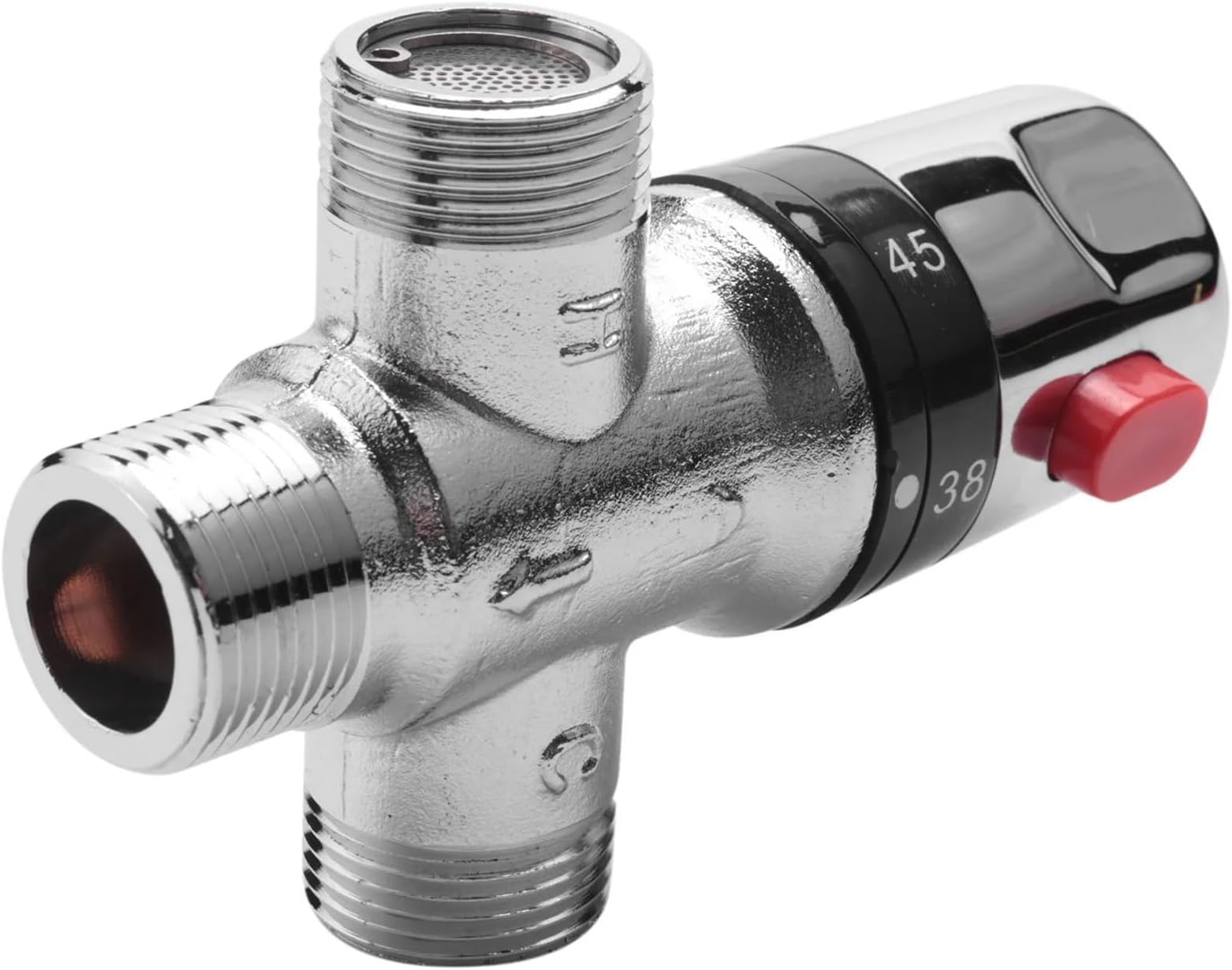 Solid Copper 3-Way Thermostatic Mixing Valve 3/4 Inch Solar Water Heater Regulating Temperature Control