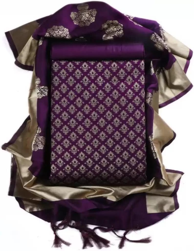 Leeli Peeri DesignerWomen's Unstitched Jacquard Salwar Suit Material
