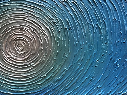 Yasheng Art -Abstract Art Oil Painting On Canvas 3D Metallic Bead Light Blue Texture Pictures Canvas Wall Art Paintings Modern Home Decor Paintings Ready To Hang (24X48 Inch) #TOP2