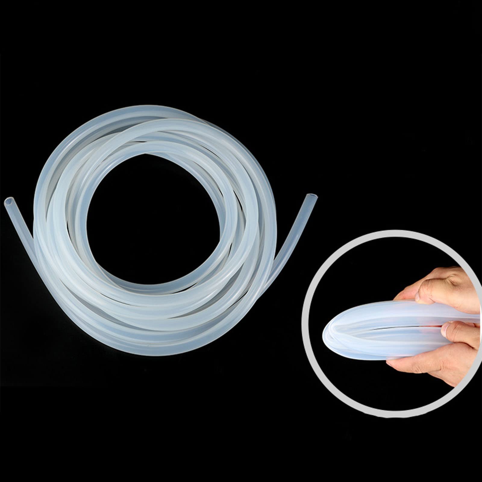 1pcs 1Meters Silicone Hose, 4 5 6 7 8 9 10 11 12 14 16 18 22mm Outer Diameter Transparent Food Grade Rubber Hose, Aquarium Soft Tubing Straw (Size : 9 * 11MM)