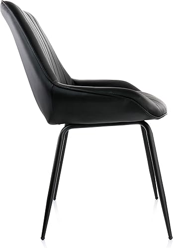 Miniatura 4 de Elama BLK ELM-2602 - Silla copetuda, juego de 2 piezas, color negro