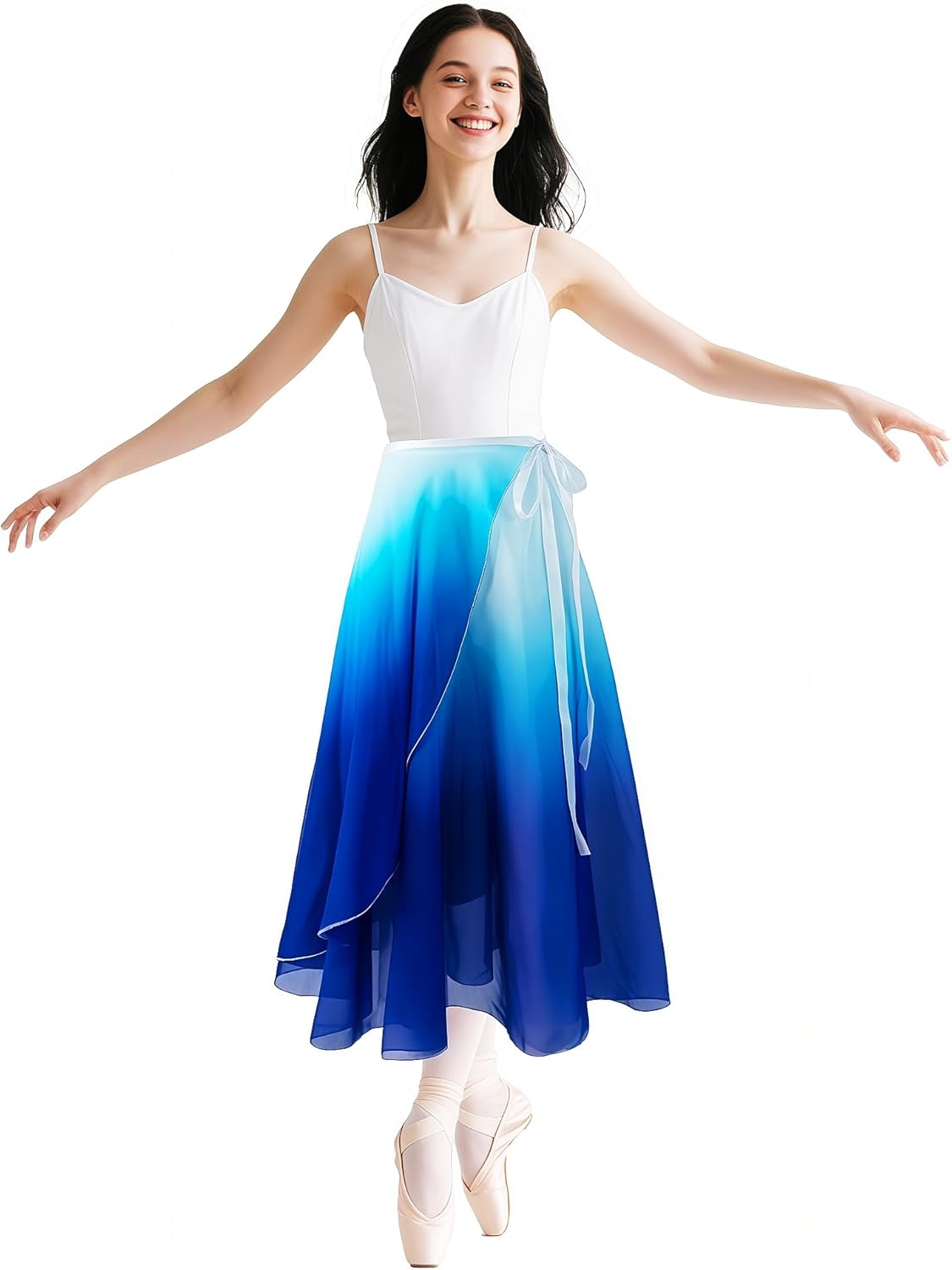 Ballet Skirts Women, Ballet Dance Skirt Girls, Flowy Long Wrap Skirt, Dance Skirts for Women and Girls - Image 6