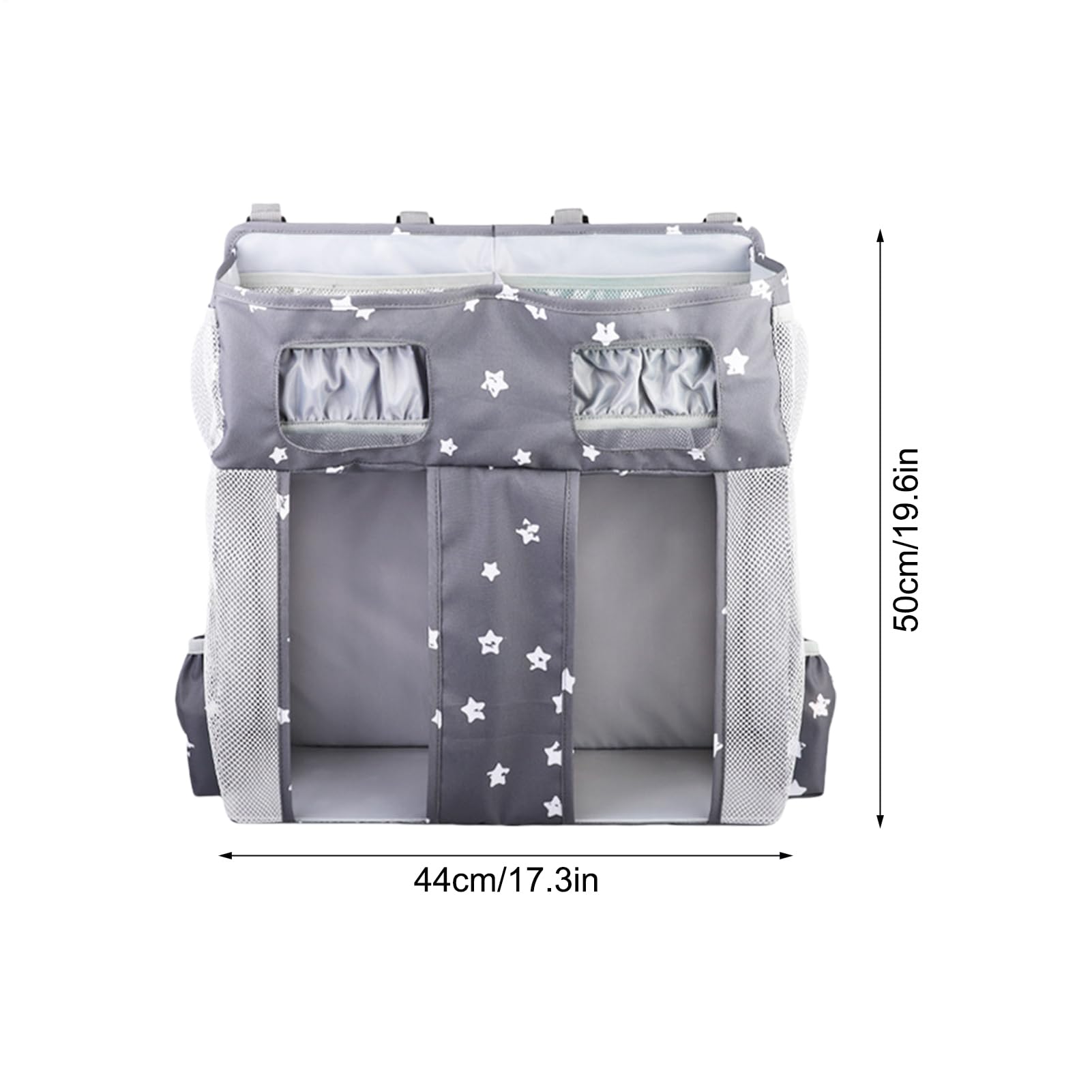 Organizador de Cama Bolsa Pañales Gran Capacidad, Bolsillos, Apilable | Bolsa De Almacenamiento Oxford Para Cuna Guardería Dormitorio Niños Juguetes Toallitas Biberón Babero