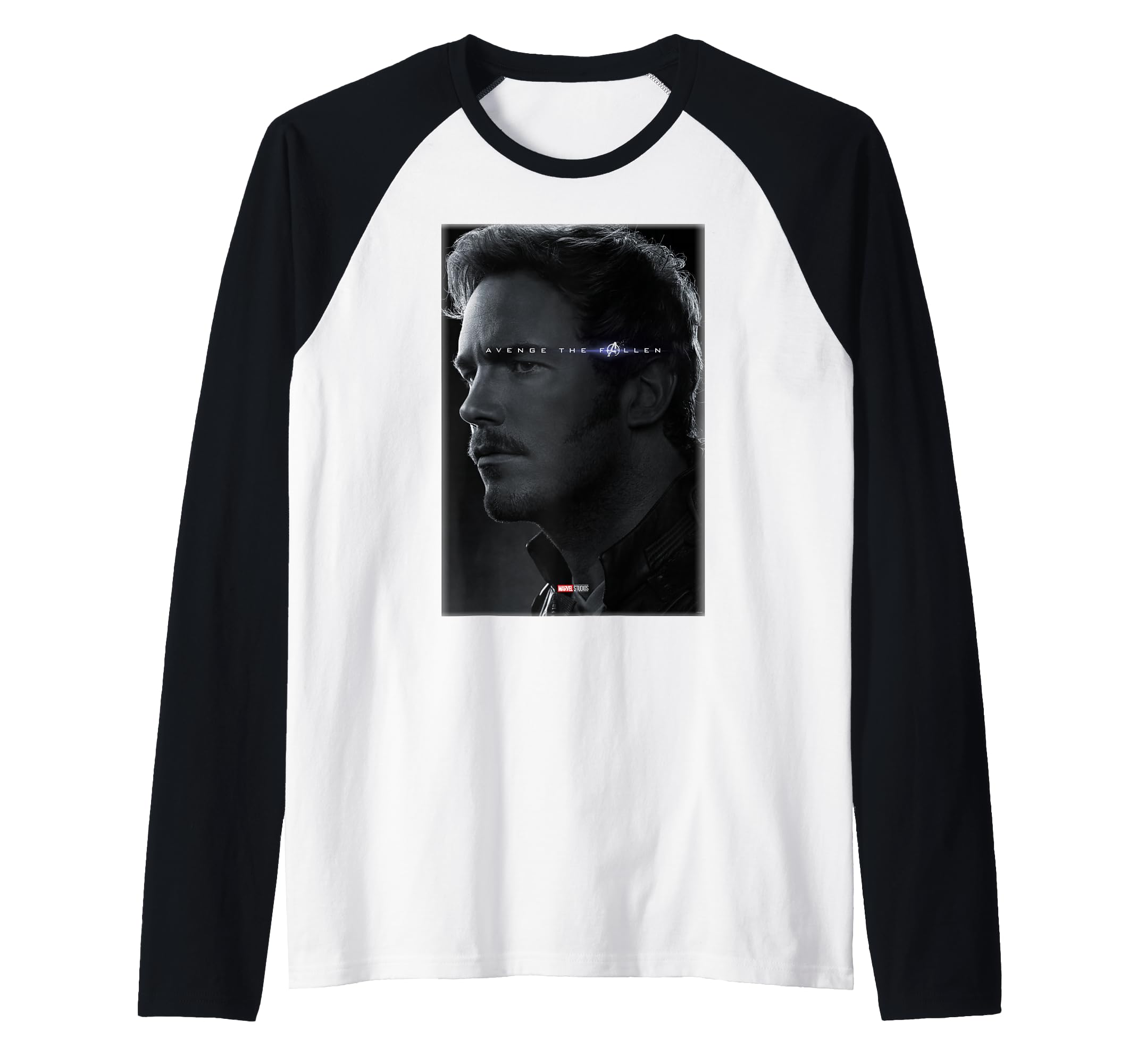 T-shirt Marvel Avengers Star-Lord Raglan Baseball Tee noir et blanc