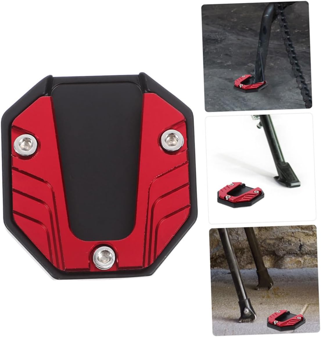 2pcs Motorcycle Kickstand Shoes Kickstand Pad Motorcycle Foot Side Stand Pad Replacement Motorbike Accessories