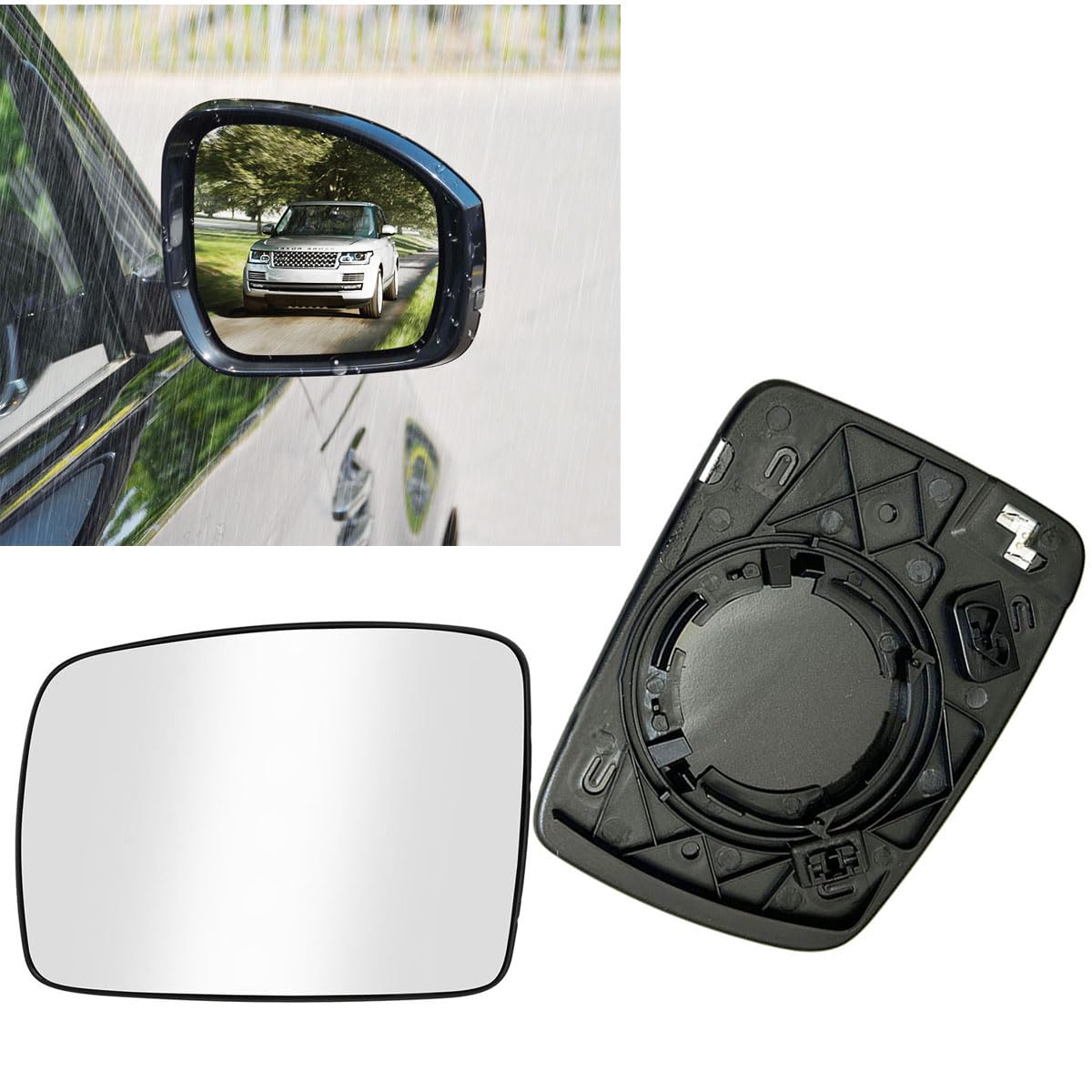 Specchietto Retrovisore Sinistro Per Land Rover Freelander (1998-2006) - Elettrico, Riscaldato, Nero Opaco