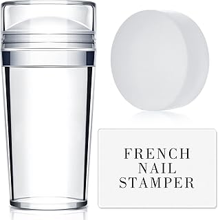 French Tip Nail Stamp - BTArtbox Nail Art Stamper with Silicone French Nail Stampers, Nail Scrapers and Replaceable Stampe...