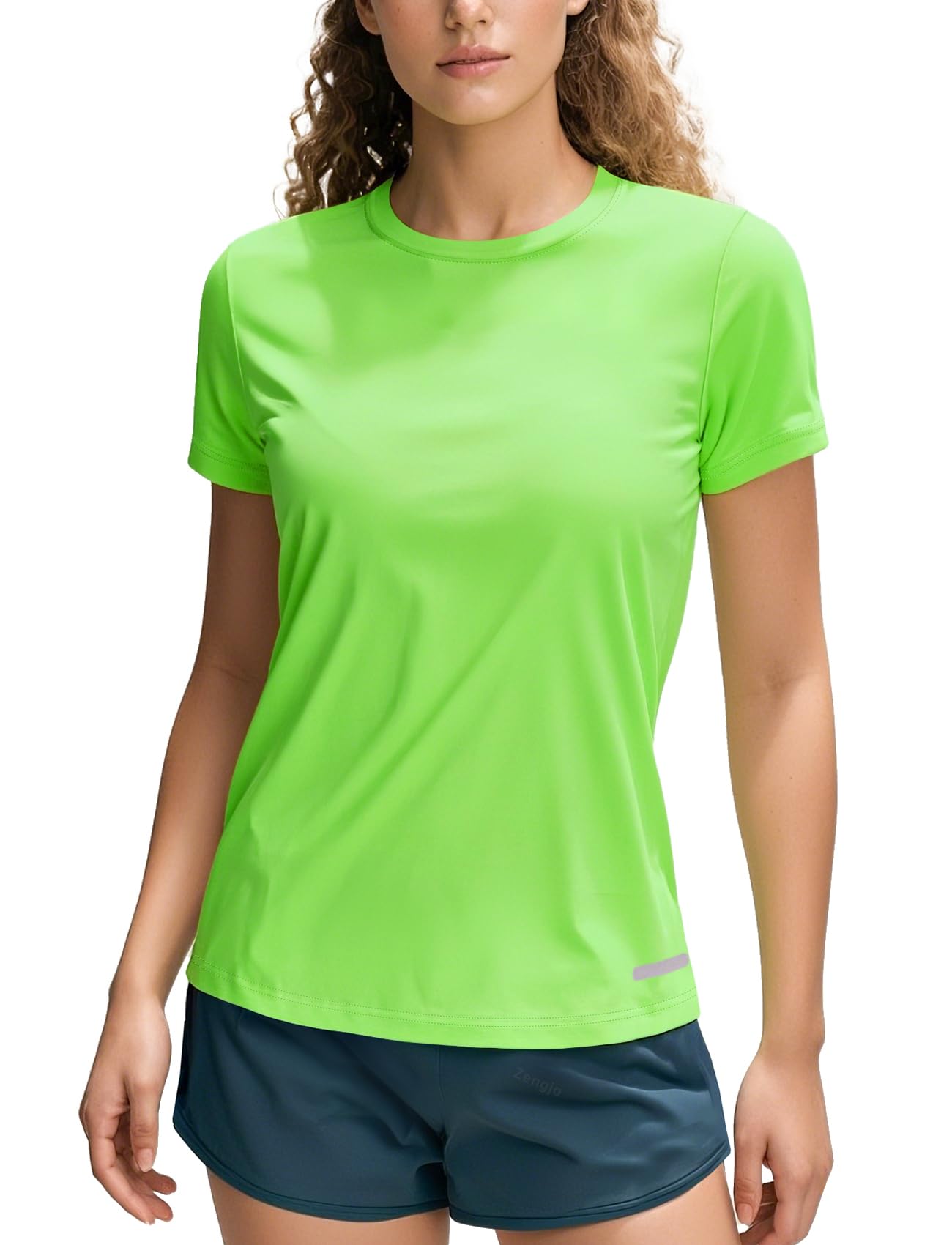 Zengjo Women's Short Sleeve Running Shirts UPF 50+ Sun Protection SPF Quick Dry Athletic Workout T-Shirts