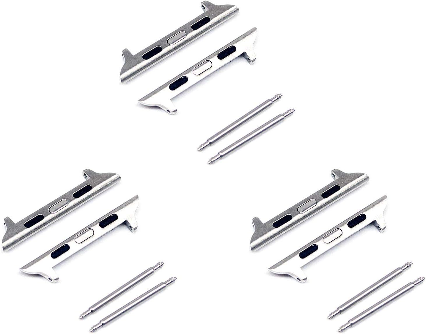 NEWON 3 PACK [Spring Bar] Watch Strap Connector Adapter Compatible with Apple Watch Band, For iWatch Attachment/Clip/Clasp/Hardware/Lug