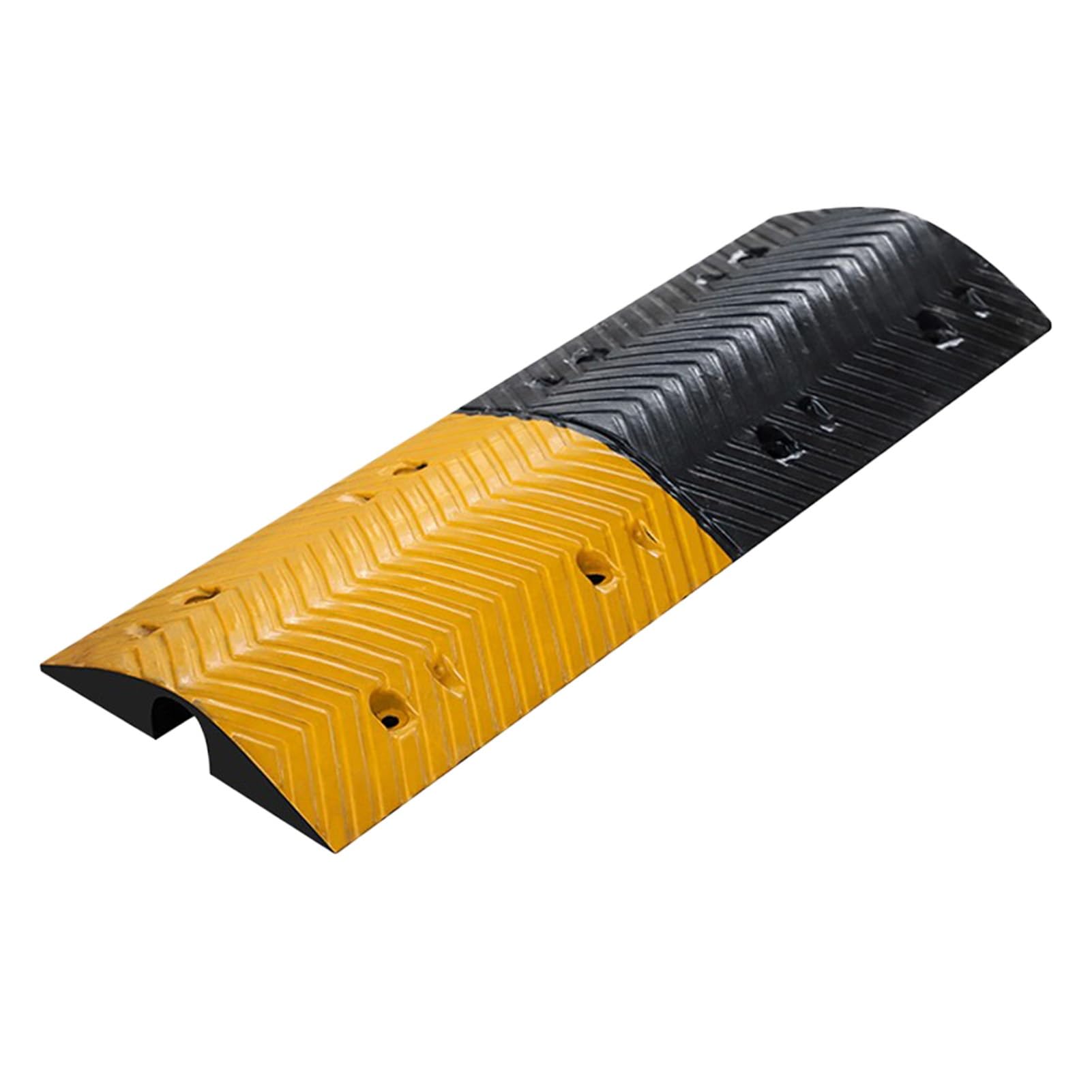 ZHANGGL 1 Channel Rubber Speed Bumps Humps,Garage Humps For Asphalt Concrete Gravel Driveway,For Garage Gravel Roads Asphalt Concrete，7X7Cm