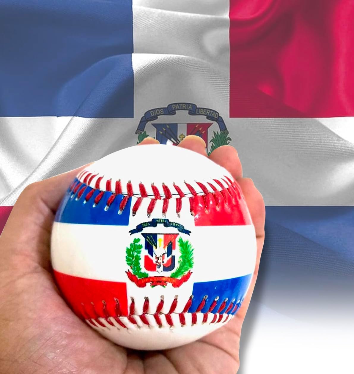 Dominican Republic Flag Baseball - Play with Pride or Display Your Heritage