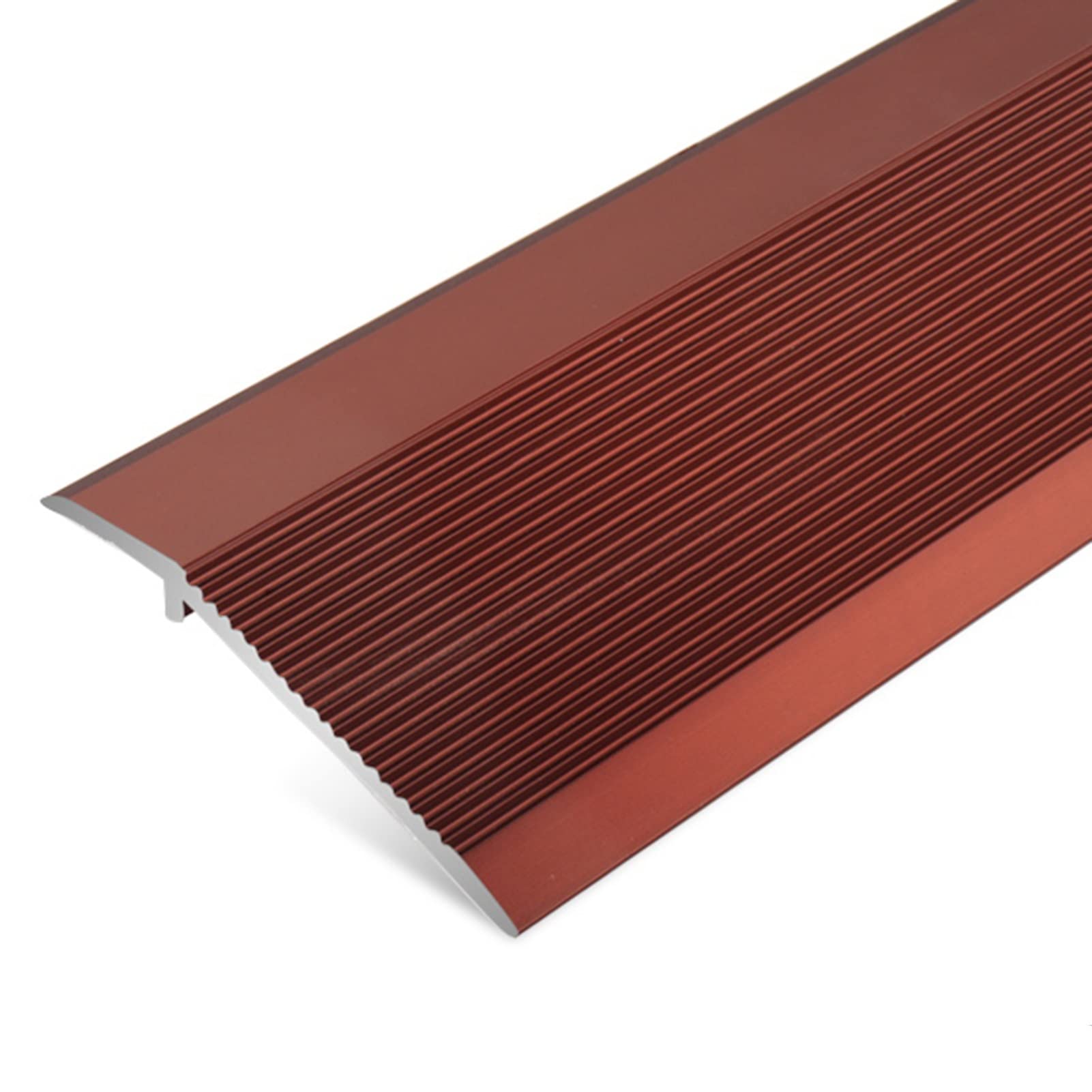 Remys Dark Red Wood To Carpet/Laminate To Tile,Transition Strip Aluminum Alloy Transition Strip For Big Drop, Scratch-Resistant Cuttable Edge Reducer, Edge Decoration(Dark Red)