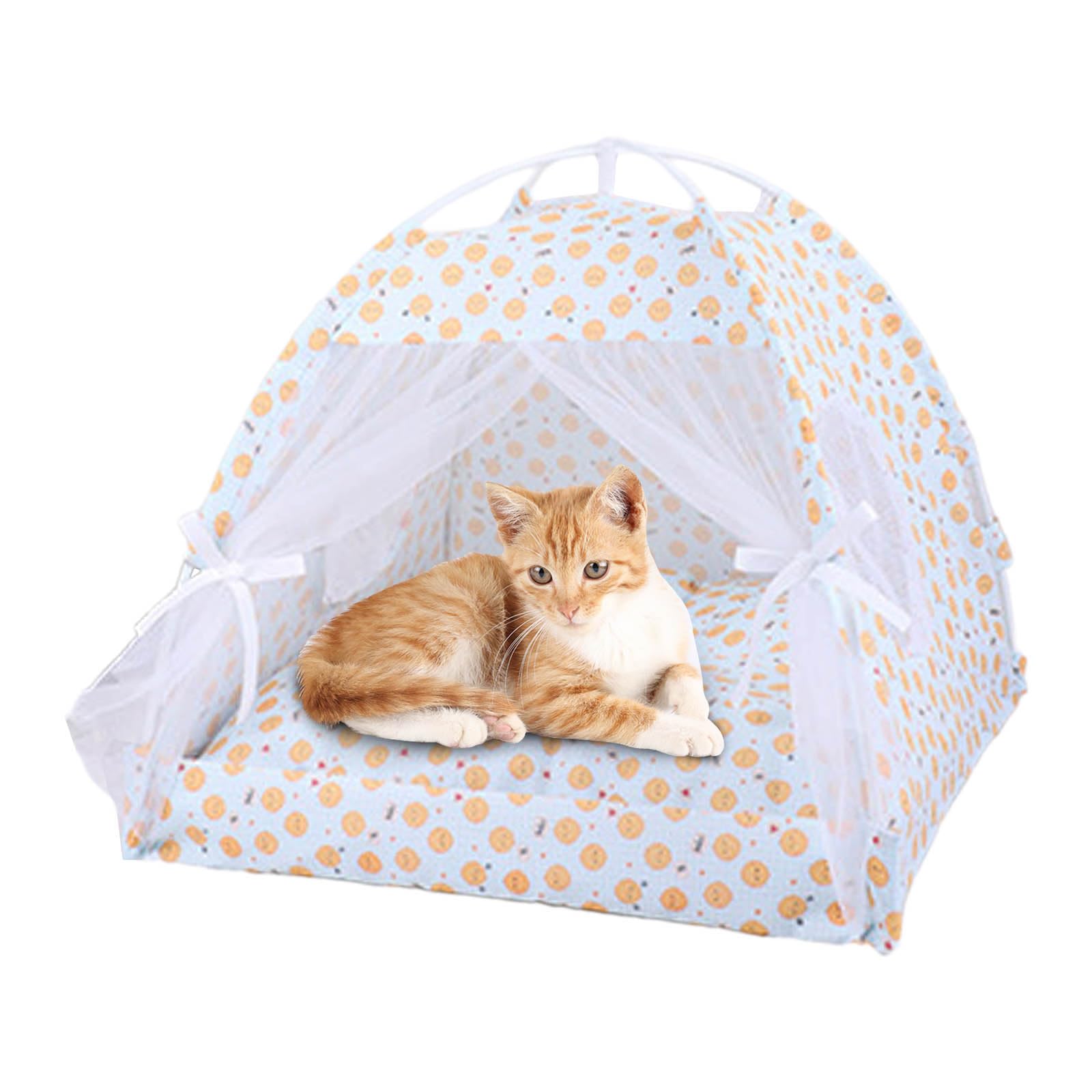 Tente pour animal domestique portable amovible respirant Tipi Chiens Chats Intérieur Extérieur Niche pour Camping Pratique