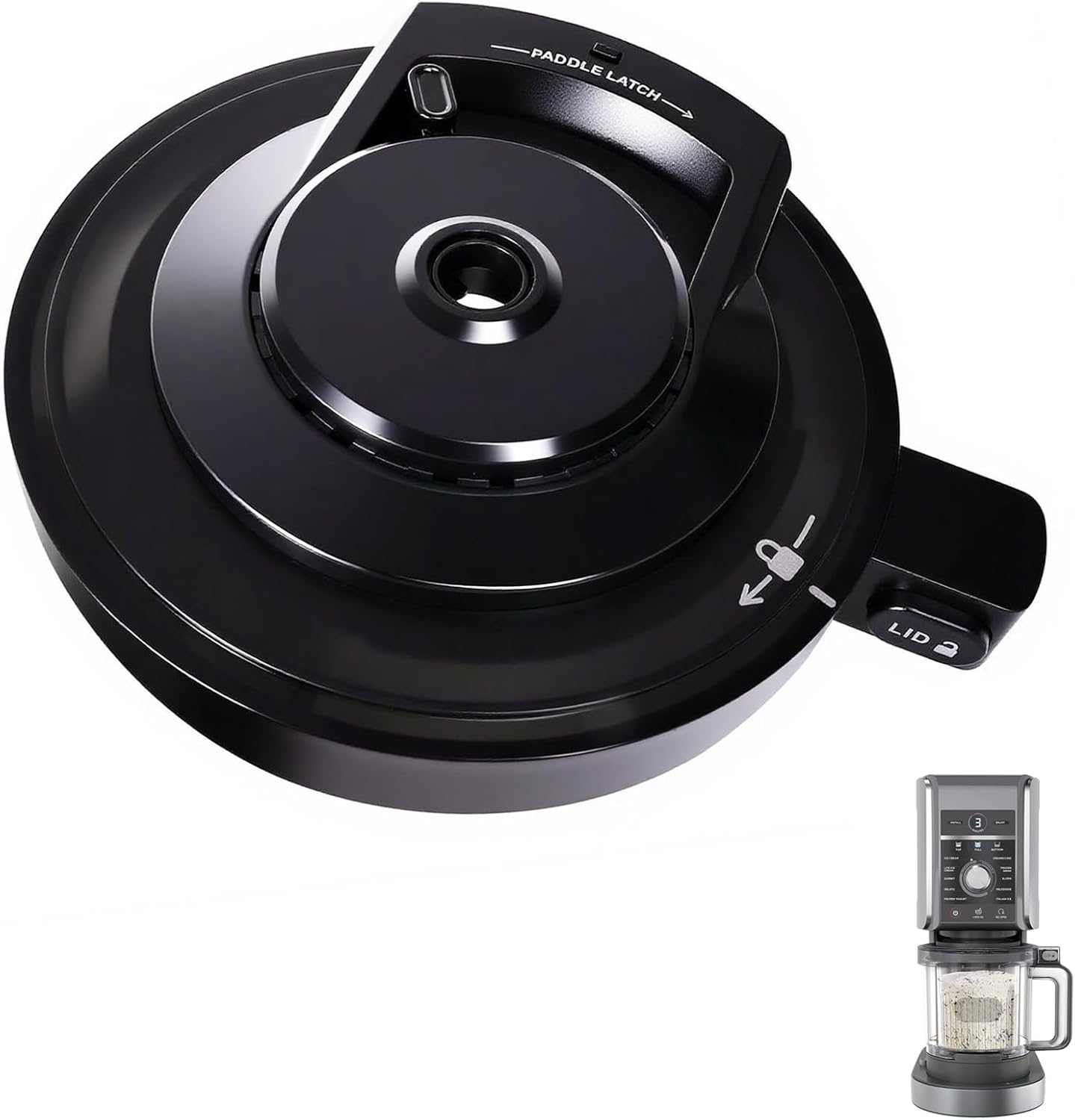 NC 500 Outer Bowl Lid Not Paddle for Deluxe Ice Cream Maker, Reusable Creami Deluxe Replacement Accessories Compatible with Ninja NC500, NC501, NC501H, NC501HBL, NC501HGN and CN501CO Series, BPA-Free