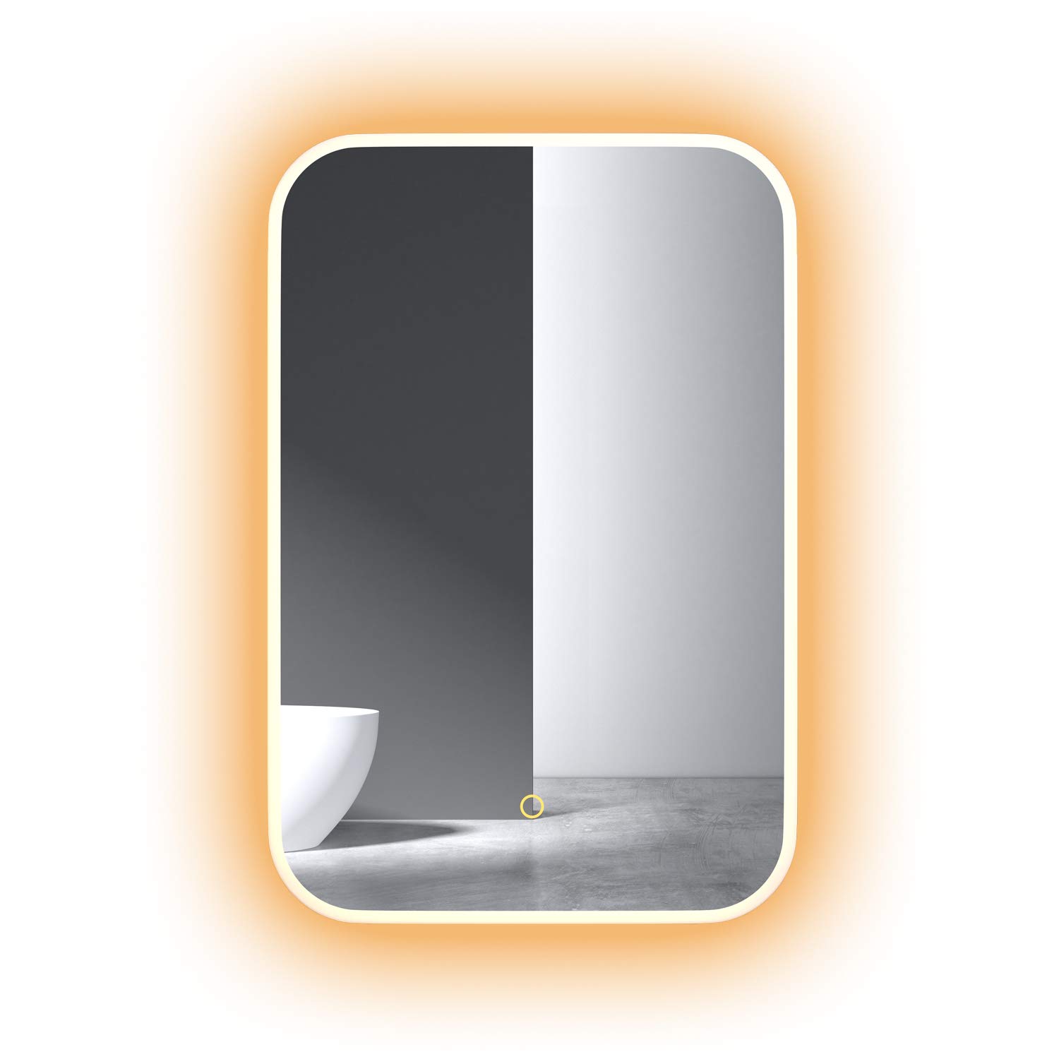 Durovin Bathrooms Wall Mounted Illuminated LED Bathroom Mirror | Touch Sensitive Switch And Anti Fog | 400 x 600mm