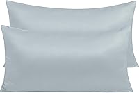 Vista 50 de NTBAY - Fundas de almohada de satén con cremallera, súper suaves y lujosas fundas de almohada