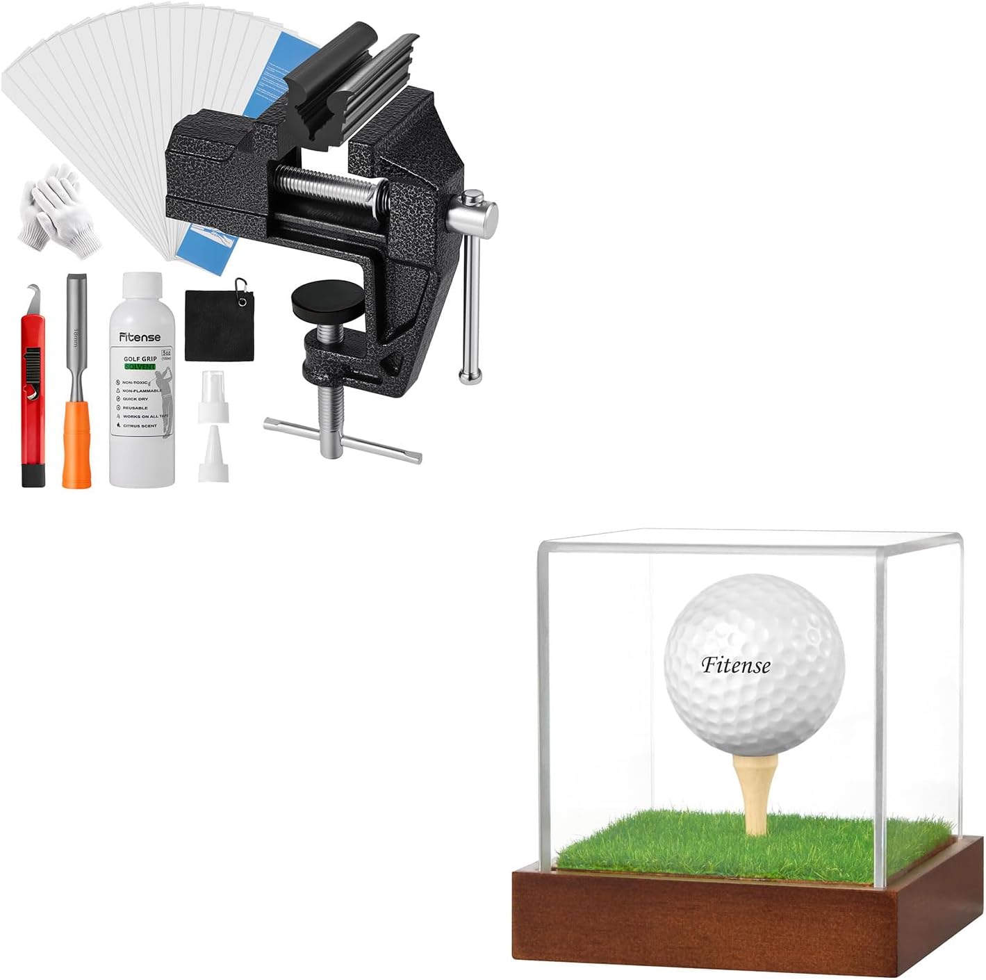 Golf Ball Display Case & Golf Grip Kit