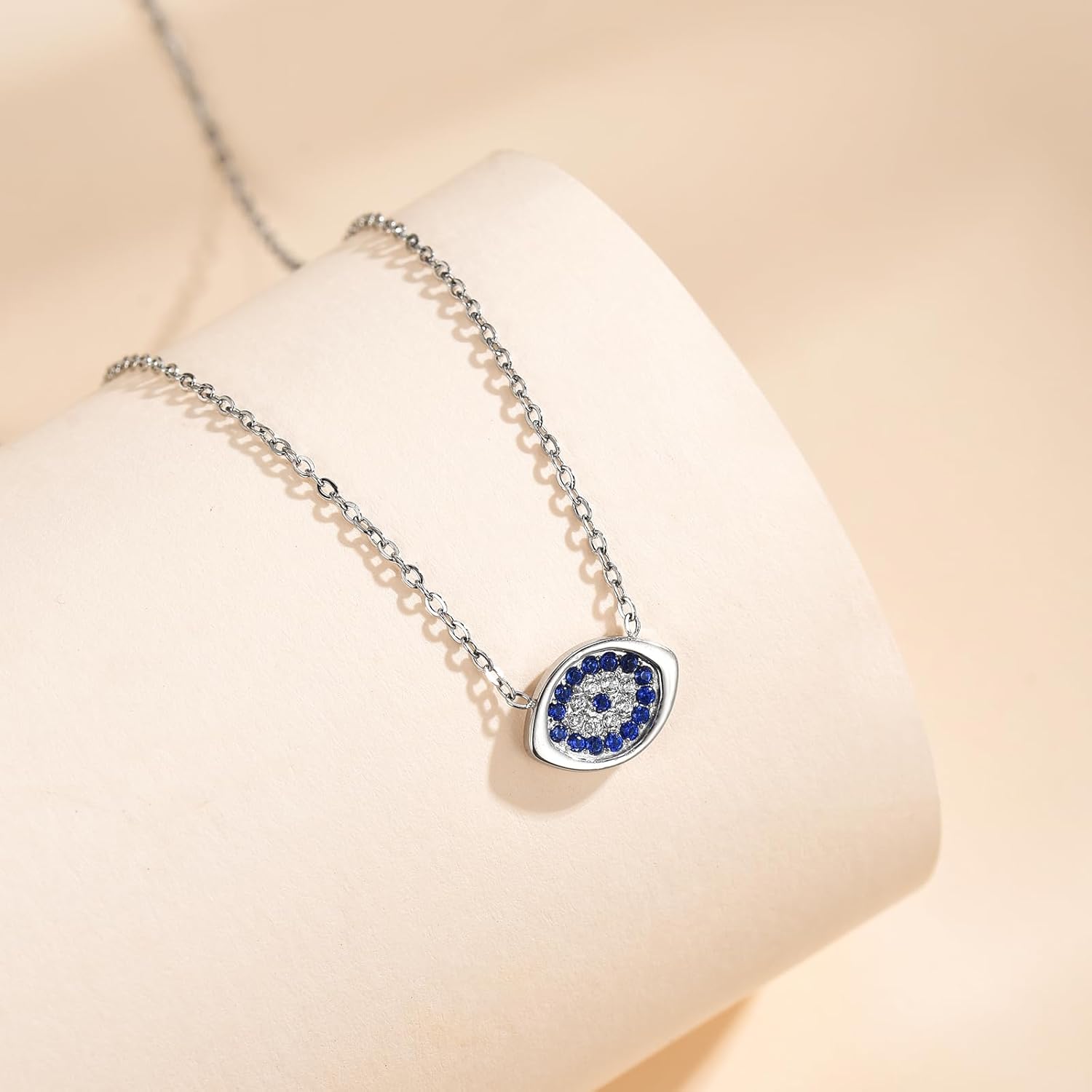 Evil Eye Necklace Necklaces for Women, 18K Gold Plated Dainty Evil Eye Choker Pendant Necklace Evil Eye Jewelry Protection Gifts - Image 2