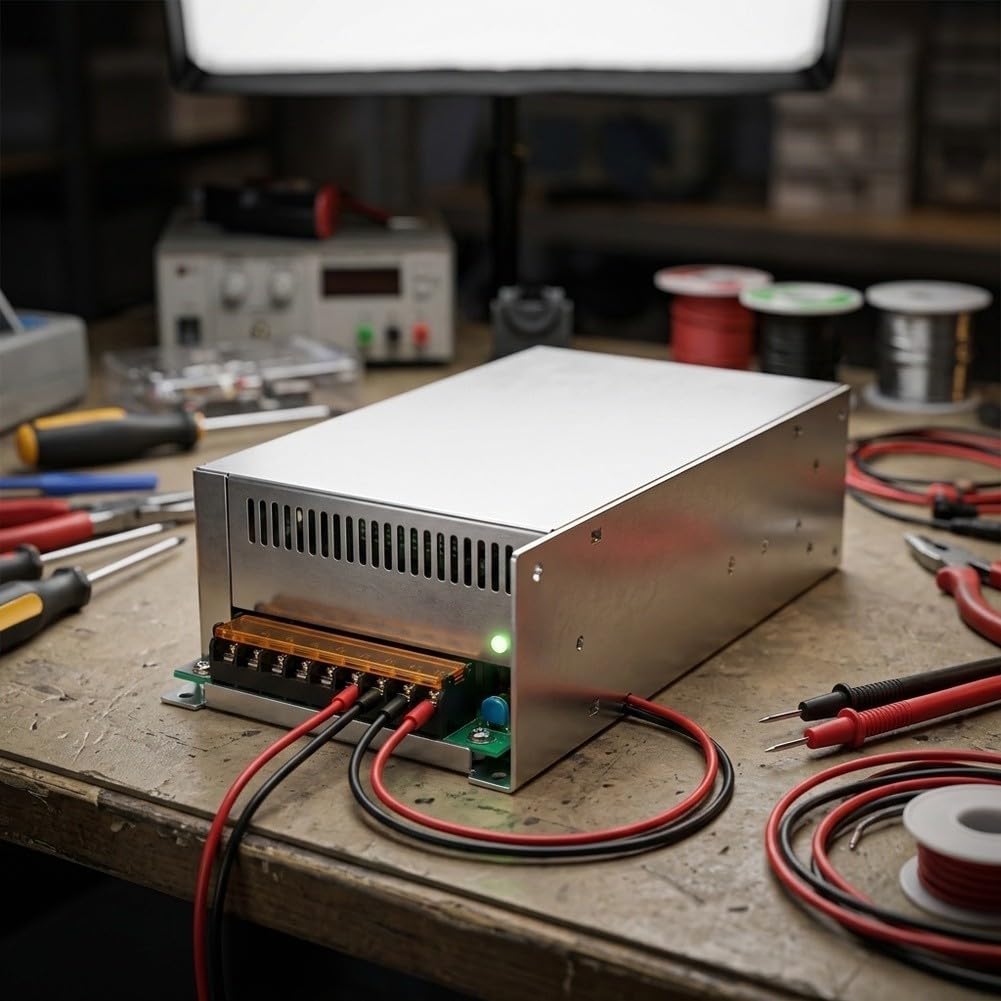 12V 100A Alimentatore 1200W AC-DC Industrial Argento