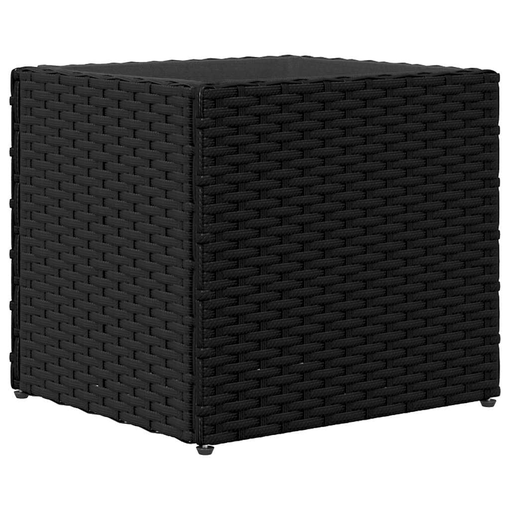 Donice ogrodowe 2 szt czarne polirattan 36x30x32 cm skrzynki na kwiaty zewnętrzne wytrzymałe na warunki atmosferyczne zestaw dekoracyjny do ogrodu balkonu tarasu