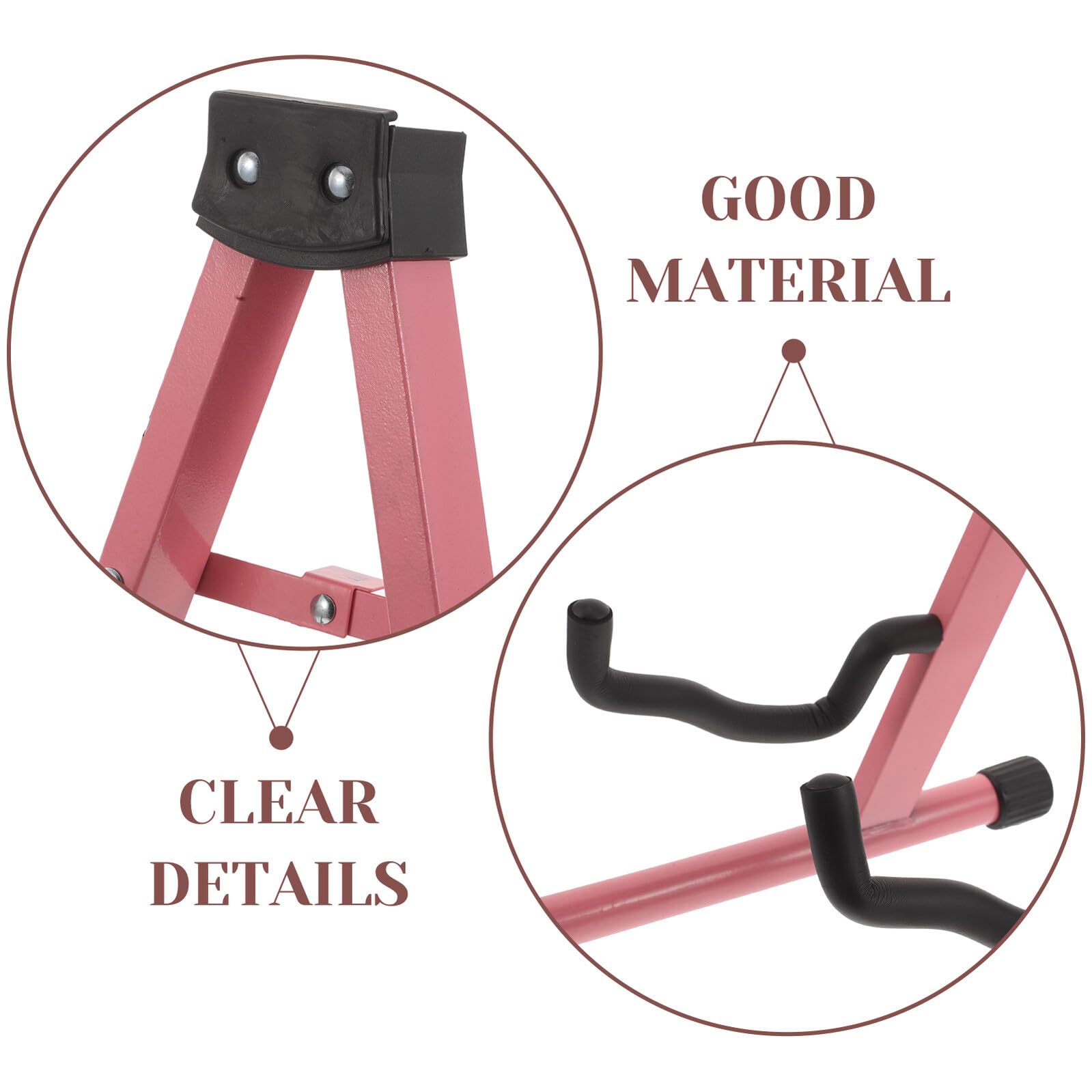 Alipis Supporto Per Chitarra Pieghevole in Metallo Treppiede Da Pavimento Per Chitarre Elettriche Acustiche e Bassi Accessorio Portatile e Stabile