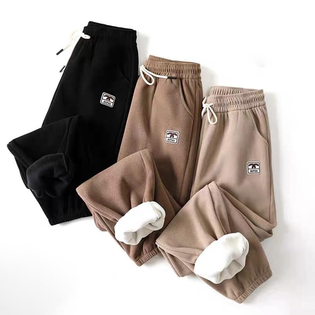 Jogging Femmes en Polyester Épais Côtelé Hiver