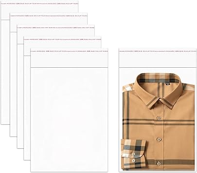 12x18 Self Sealing Cellophane Bags 100pcs Clear Plastic Cello Bag Large Resealable Poly Bags 2mil for Food Storage Clothing T-Shirt Pants Brochure Prints Magazines Gift