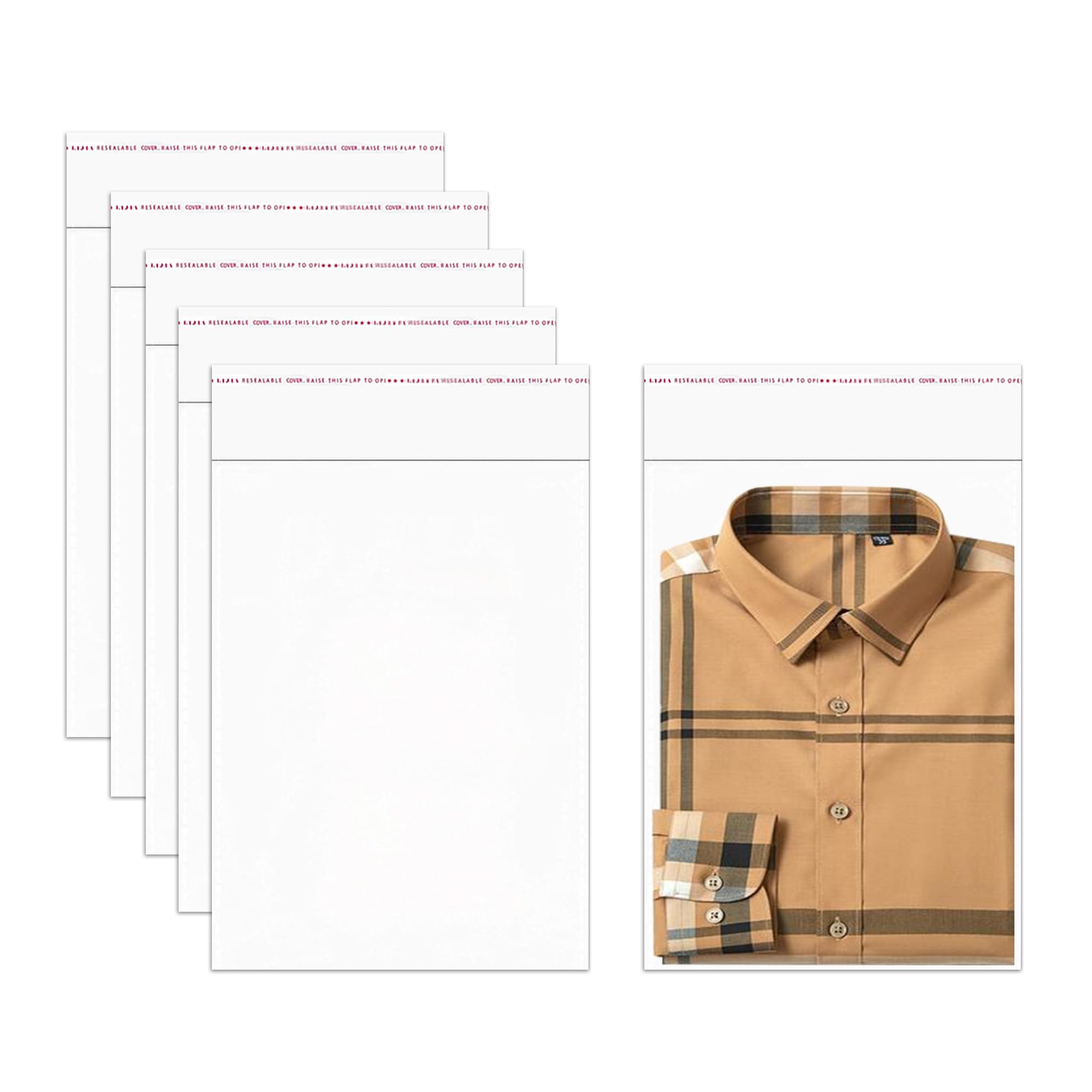 CinnanniC 12x18 '' Self Sealing Cellophane Bags 100pcs Clear Plastic Cello Bag Large Resealable Poly Bags 2mil for Food Storage Clothing T-Shirt Pants