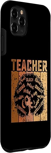 Miniatura 6 de Funda negra para iPhone 12 Pro Max Smart Teacher Afro Love Melanina para mujeres afroamericanas
