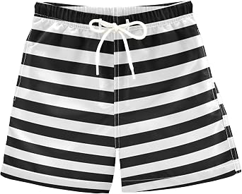 Toddler Boys Board Shorts Kids Swim Trunk Abstract Blue Green Beach Shorts for Child Teal Size from 2T to 12Y